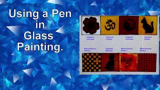 Using a pen in Glass Painting [upl. by Radack792]