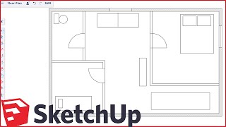 How to Make Floor Plans for Free in SketchUp [upl. by Enimzaj]