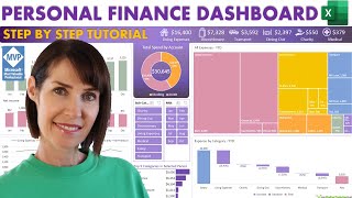 Interactive Personal Finance Dashboard with FREE EXCEL TEMPLATE [upl. by Elliot]