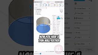 Fusion 360 Extrude Thin Wall 3dprinting fusion360tutorial fusion360 [upl. by Imik272]