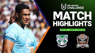 NRL PreSeason 2024  Warriors v Wests Tigers  Match Highlights [upl. by Alaine]