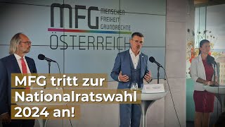 MFG tritt zur Nationalratswahl 2024 an [upl. by Karlise]