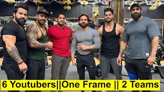 Gym Ya Comedy Class Aaj Itne Sare Youtubers Ek Sath Back Workout With nitinchandilaofficial [upl. by Oilejor]