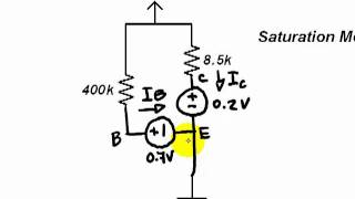 EECE 251  BJT Tutorial B saturation example [upl. by Anytsirhc971]