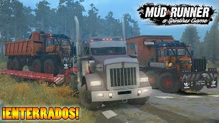 ¡Kenworth T800 ENTERRADO por SOBRE PESO  Spintires Mud Runner [upl. by Streetman]