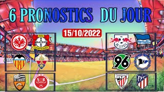 PRONOSTICS FOOT  MES 6 PRONOSTICS DU JOUR  15102022 [upl. by Ariada]