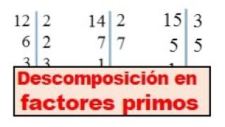 Descomponer en factores primos el numero 12 y 15 [upl. by Triley]