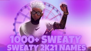 1000 Sweaty 2K Names TryhardCheeseNBA 2K21 Mypark GamerTags  Youtube Channel Names Not Taken [upl. by Ruggiero]