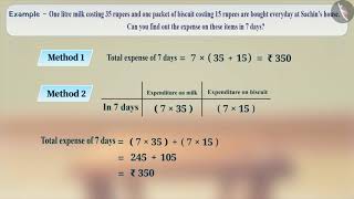 Distributive Property of Whole Numbers  Part 23  English  Class 6 [upl. by Casaleggio806]