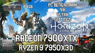 Horizon Zero Dawn Remastered  PC Benchmark 4K Ultra  Radeon 7900XTXRYZEN 9 7950X3D 64GB RAM [upl. by Anetsirk610]