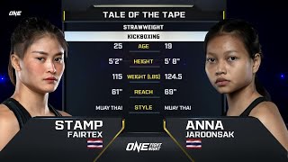 Stamp Fairtex vs Anna Jaroonsak  ONE Championship Full Fight [upl. by Anavlis]