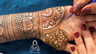 Very Beautiful Semi Bridal Mehndi Design  Latest Indian Mehndi Design tutorial  mehndi henna [upl. by Eirollam182]