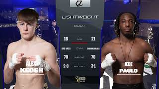 ALEX KEOGH V JEDE PAULO  CAGE LEGACY 21 [upl. by Ahseinod529]