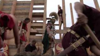 Roman legionaries build fortress wall [upl. by Jeralee602]