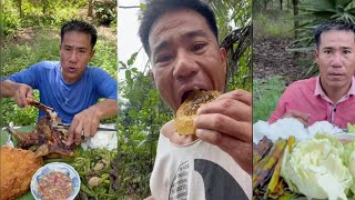 ASMR EATING SHOW Van Long Vlogs  ASMR SHORT eating yummy ngon rawbeeeating grelledchiken [upl. by Ecirtaemed579]