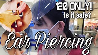 UNISILVER EAR PIERCING UPDATED PRICE  HAVING MY HIGH LOBE PIERCED  Nicah Manuel [upl. by Kinney443]