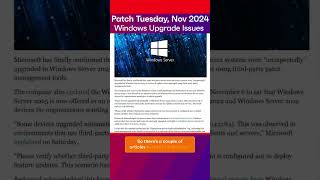 Windows Server 2025 Upgrade Issues patchmanagement [upl. by Keffer]