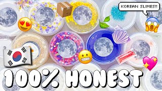 HUGE KOREAN MYSTERY SLIME PACKAGE REVIEW MoonMoonSlimes [upl. by Hawken43]