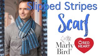 How to Knit Slipped Stripes Scarf [upl. by Ohara]