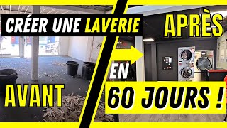 Je crée une LAVERIE AUTOMATIQUE de A à Z en 60 JOURS  AvantAprès [upl. by Nojed]