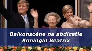 Balkonscène na abdicatie Koningin Beatrix 2013 [upl. by Abshier]