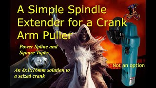 Crank Spindle Extraction Extender Bolt trick [upl. by Acissev570]