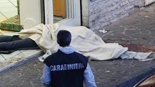 Qualiano NA  Carabiniere uccide rapinatore in supermercato live 310514 [upl. by Assyral]