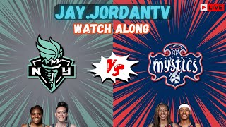 New York Liberty vs Washington Mystics Watchalong  WNBA  JAYJORDANTV [upl. by Gavra]