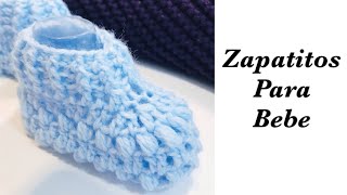 Como tejer a croche o gancho zapatitos  botitas botinha para bebé  niños  niñas 174 [upl. by Aiepoissac]