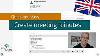 innovaphone myApps  Create meeting minutes with just a few clicks  english [upl. by Shannen]