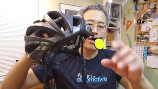 How to mount and use a bicycle helmet mounted mirror for safety  Third Eye [upl. by Fox584]