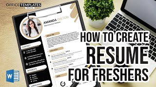 Best ResumeCV Design for Freshers in MS Word  DIY Tutorial [upl. by Eselrahc]