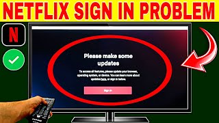 Netflix Sign In Problem In Tv  Please Make Some Updates Netflix  Netflix Not Working On Smart Tv [upl. by Magan]