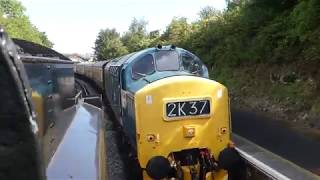 Steam Train Cab Ride 75014 KingswearPaignton train railways [upl. by Steffin]