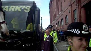 celtic team bus arrives at ibrox [upl. by How]