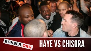 Dereck Chisora brawls with David Haye at Klitschko vs Chisora postfight press conference [upl. by Earle]