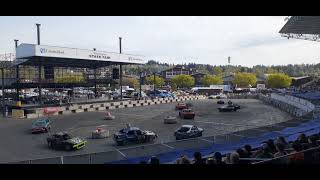 Slamfest Demolition Derby at Puyallup Spring Fair 4 bangers full race [upl. by Anelav]