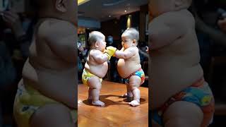 Two obese babies with great performance on stage [upl. by Aydidey]