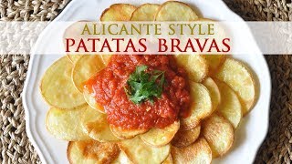 Brave Potatoes  Patatas Bravas  Spanish Tapas Recipe [upl. by Hannavas]