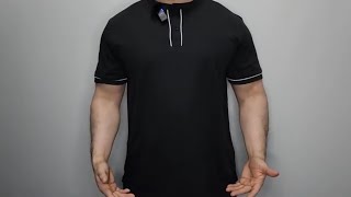 Mens Polo Shirts Short Sleeve Casual Athletic Henley Collarless Polo Golf Shirts for Men Review [upl. by Aretta229]