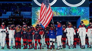 Team USA enters Winter Olympics Opening Ceremony 2022 [upl. by Ferreby]