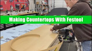 How to laminate countertops the easy waywith Festool Conturo and Festool MFK 700EQ [upl. by Nihsfa]