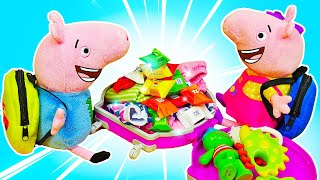 Nuovi giochi di Peppa Pig giocattolo Come si fa la valigia Video per i bambini piccoli [upl. by Sonitnatsok]