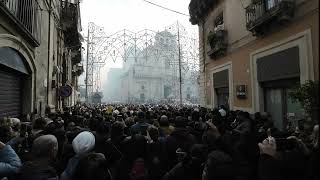 Trionfale uscita di San Sebastiano Acireale 20012024 video sicilia acireale curiosity [upl. by Yesdnil]