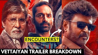 Vettaiyan Trailer Breakdown  Vettaiyan Trailer Review  Vettaiyan Trailer Reaction  Rajinikanth [upl. by Gnak]