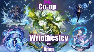 Random coop Wriothesley Furina Ganyu amp Kokomi vs Apep [upl. by Phalan]