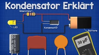 Wie funktioniert Spannungsglättung mit Kondensatoren Anwendung erklärt  Elektronik 9 [upl. by Larret502]