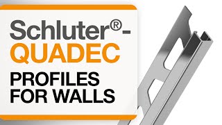 How to install tile edge trim on walls Schluter®QUADEC profile [upl. by Noirret]