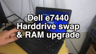 Dell Latitude e7440 laptop SSD hard drive and ram swap [upl. by Muna]