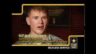 USAREURs Best Junior Officer on Selfless Service [upl. by Allehcram]